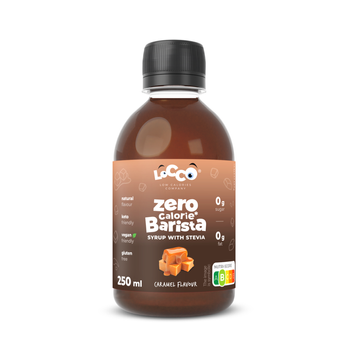 LoCCo 0 kcal Barista syrup with stevia caramel flavour 250 ml