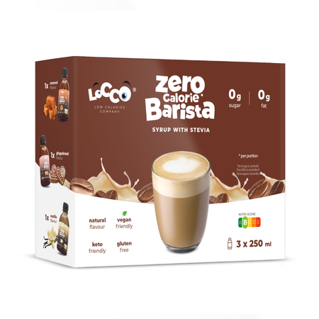 LoCCo 0 kcal Barista syrup with stevia 3x250 ml