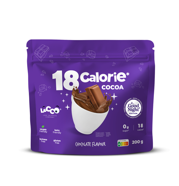 LoCCo 18 kcal Cocoa with Ashwagandha in Chocolate Flavor