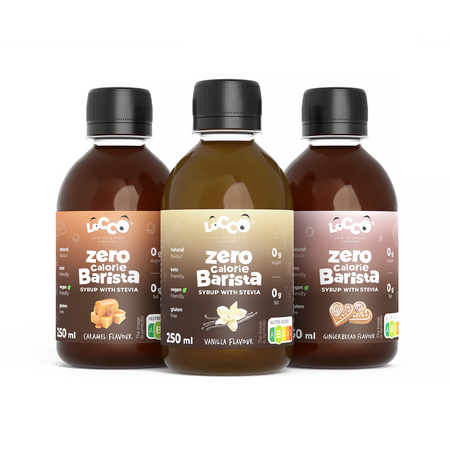 LoCCo 0 kcal Barista syrup with stevia 3x250 ml