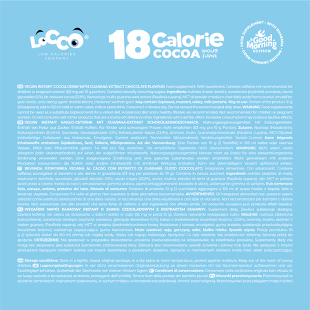 LoCCo 18 kcal Cocoa with Guarana in Chocolate Flavor