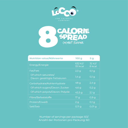 LoCCo low calorie 8 kcal spread coconut