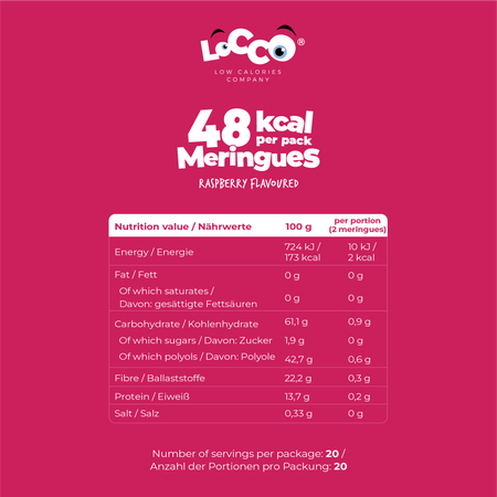 LoCCo low calorie 48 kcal meringues 4-pack