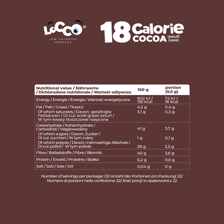 LoCCo 18 kcal Chocolate Flavored Cocoa