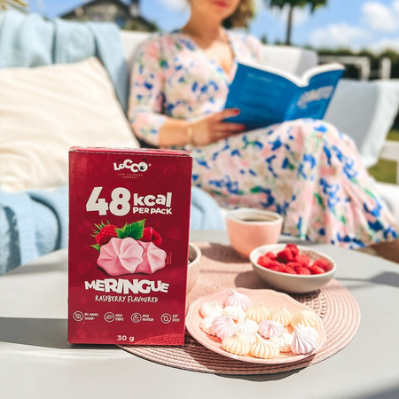 LoCCo low calorie 48 kcal meringues raspberry