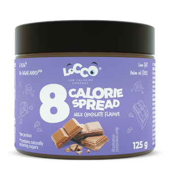 LoCCo low calorie 8 kcal spread milk chocolate  125 g