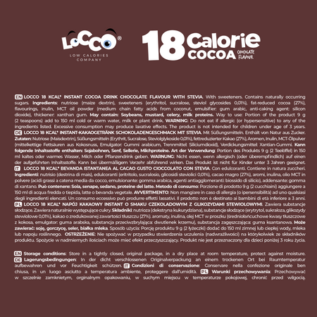 LoCCo 18 kcal Chocolate Flavored Cocoa