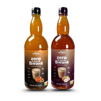 Set LoCCo Barista 0 kcal: 1000 ml Pumpkin Spice + 1000 ml Hazelnut