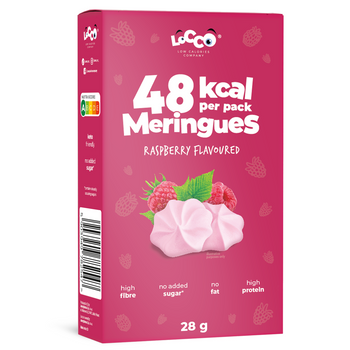 LoCCo 48 kcal bezy niskokaloryczne malinowe 28 g