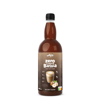 2 x LoCCo 0 kcal Barista syrup with stevia hazelnut flavour