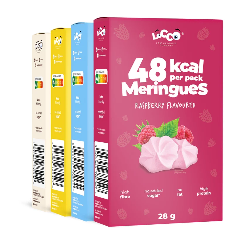LoCCo low calorie 48 kcal meringues 28 g 4pack Sets Products \ LoCCo