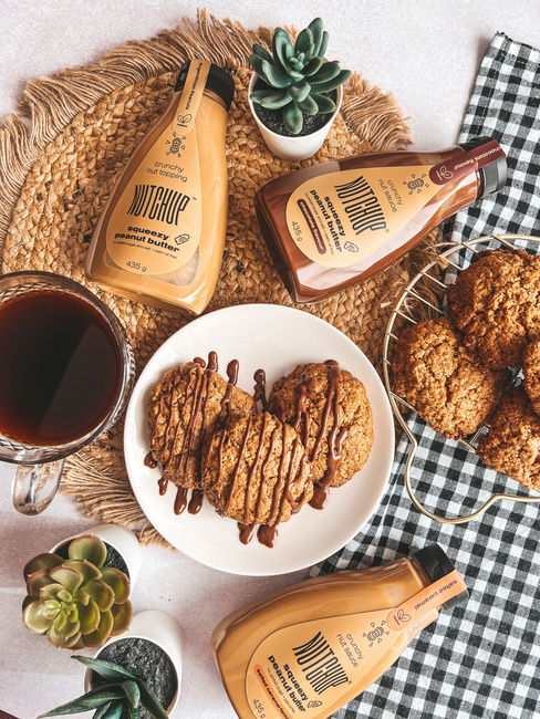 Nutchup protein crunchy squeezy peanut sauce original 435 g