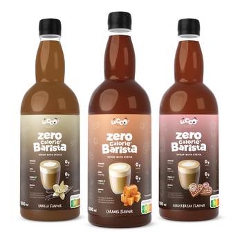 Locco 0 kcal Barista Sirup mit Stevia 3er-Pack